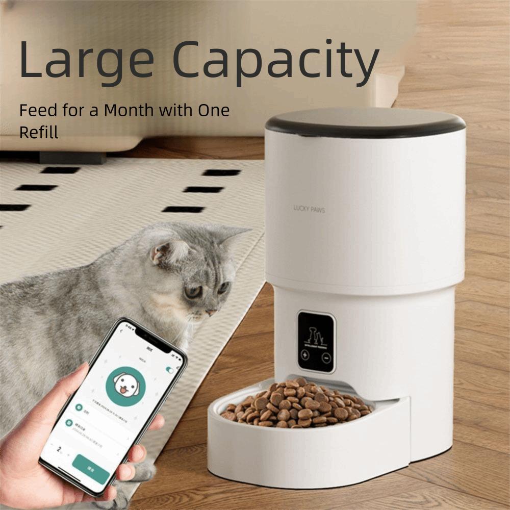 Timer Function Automatic Pet Feeder USB Charge Smart Auto Dispenser  Remote Feeding