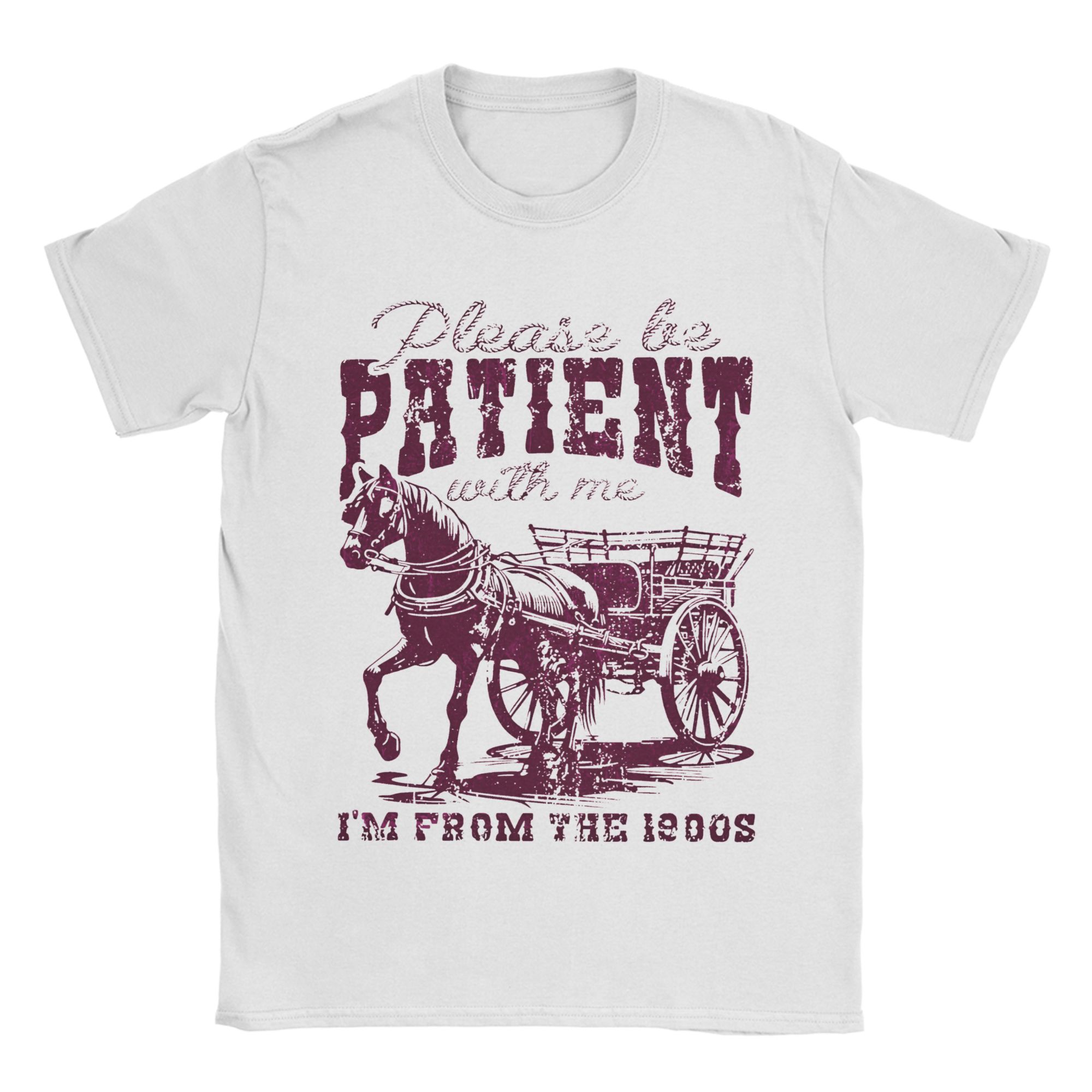 

Please Be Patient With Me Im From The 1900s 100 Cotton TShirt For Men Summer Y2K Retro T Shirts Crewneck Harajuku Tee Shirt S