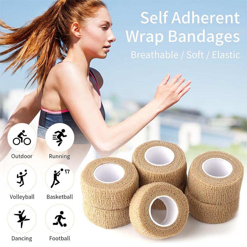 1/5/10/30/50PCS Self-adhesive Bandage Flexible Stretch Sports Elastic Tape for Sprains and Swelling Finger Protection Bandage