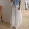 New ArrivAls Open Run LAyered Double Skirt Spring Commute BAnding A Line Long Sk