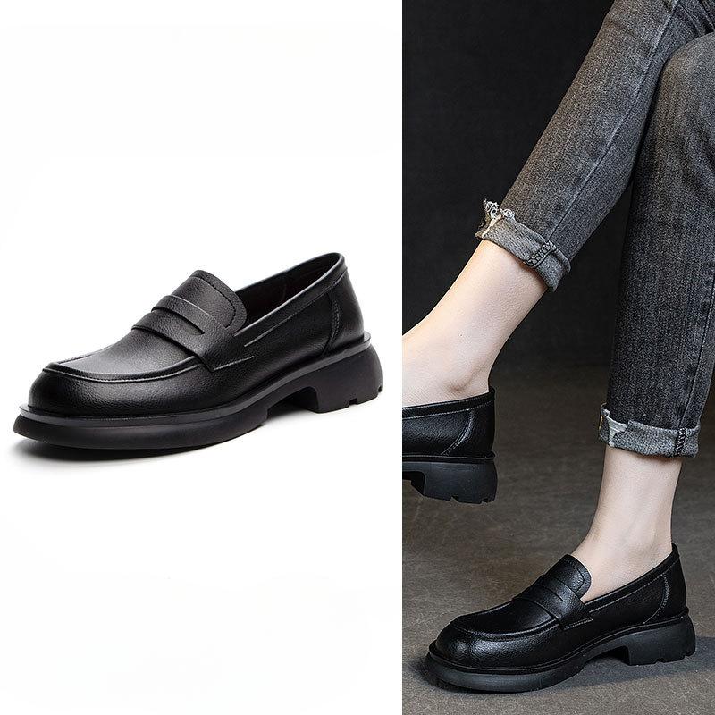Loafers Women's Soft-soled Single Shoes Fashionable Lazy Shoes Women's One-step Retro Style
