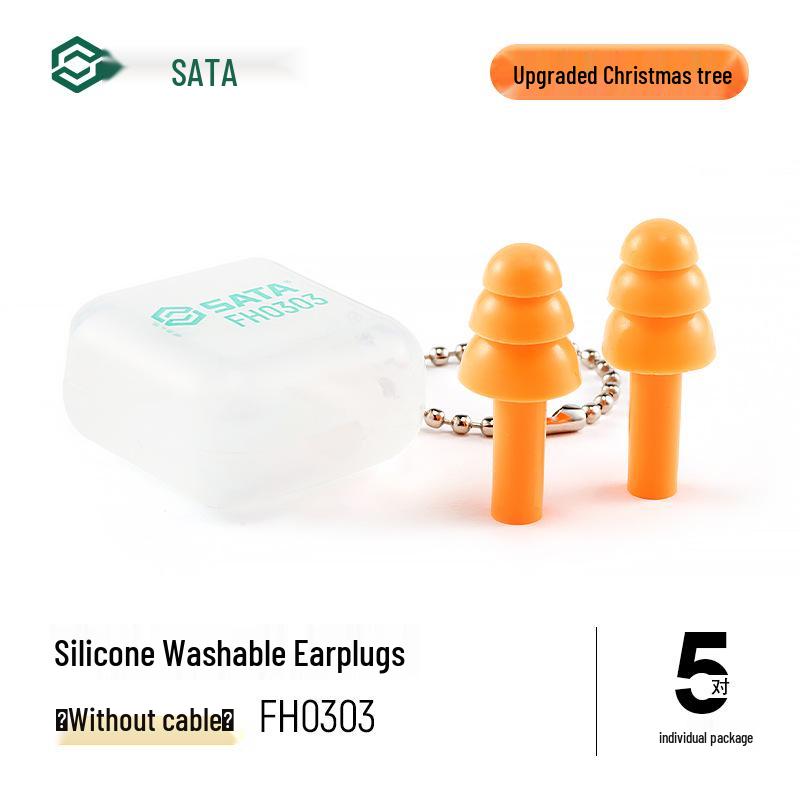 SATA Industrial Anti-Snoring Soundproof Earplugs for Sleep and Noise Reduction
