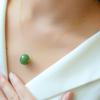 Creative New Design Natural Hetian Jasper Bead Pendant Ladies Necklace Simple And Fresh National Style  Jewelry