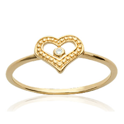 Gold Plated Ring 'Love' White Gold - 9x8 Mm