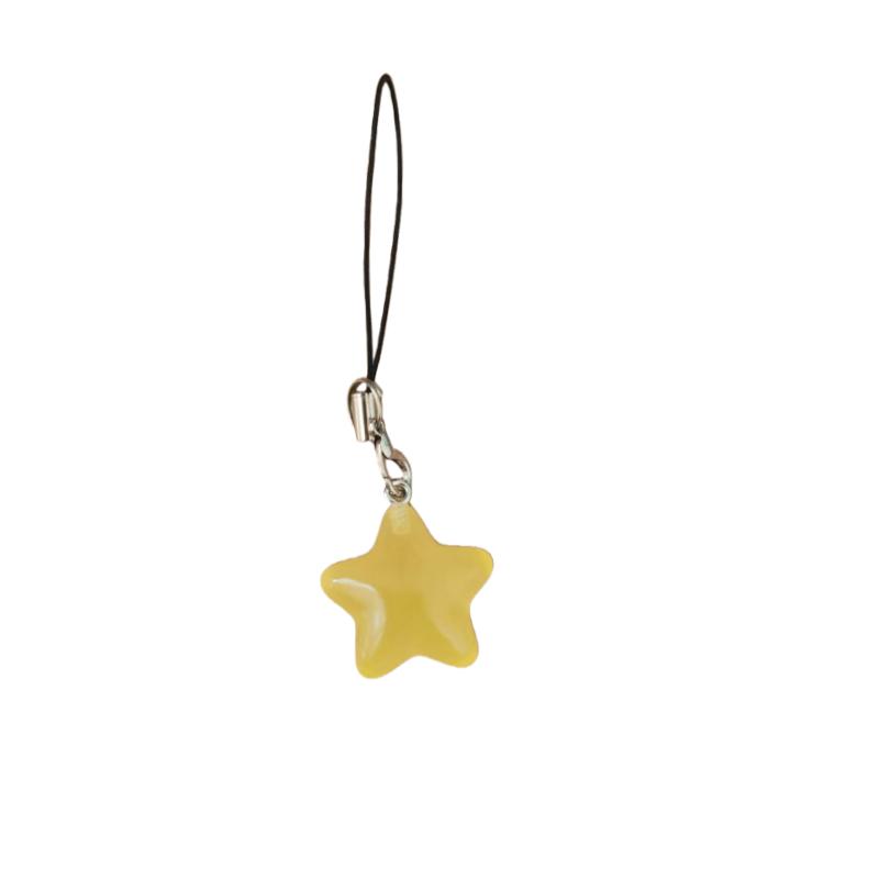 Glow-In-The-Dark Five-Pointed Star Mobile Phone Lanyard, Fashionable Five-Pointed Star Mobile Phone Chain, Fashionable Backpack Pendant