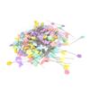 200Pcs Flower Button Head Pins Cute Flower Butterflies Colorful DIY Decorative Positioning Pin for