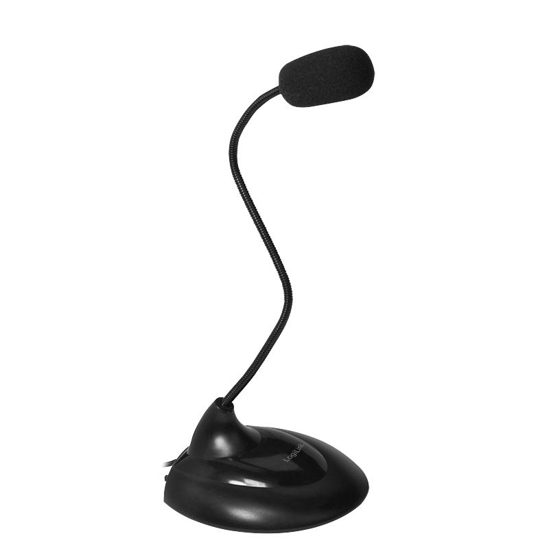 LogiLink Desktop Microphone with 3.5mm Jack, Flexible Neck, Stand, Adjustable, Compact Design