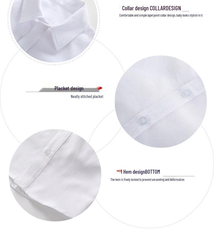 Weißes Langarm-Schuluniform-Kostüm für Jungen – Vielseitige Performance-Kleidung für Veranstaltungen am 1. Juni