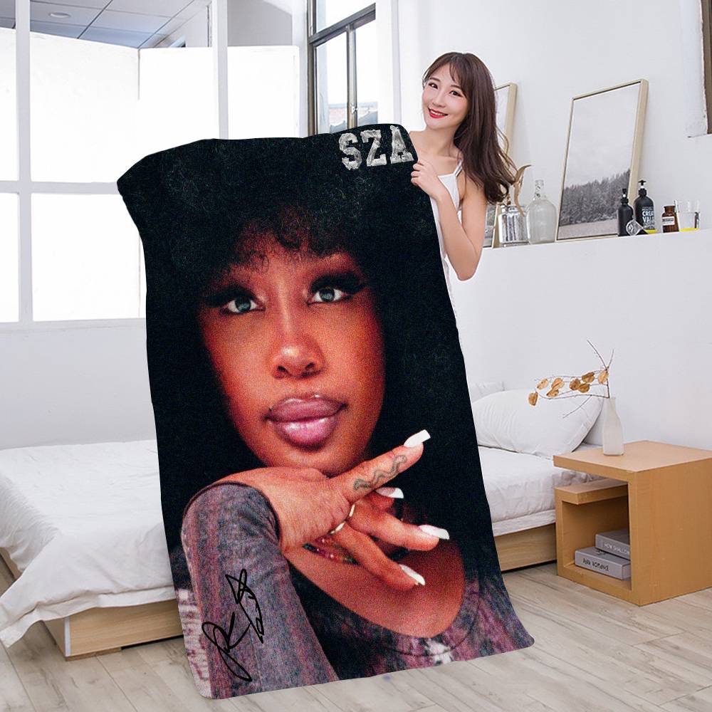 New Music Album SZA Sos Microfiber Blanket Quick Drying Beach Towels Oversized Printing Super Absorbent Pool Towel Blanket