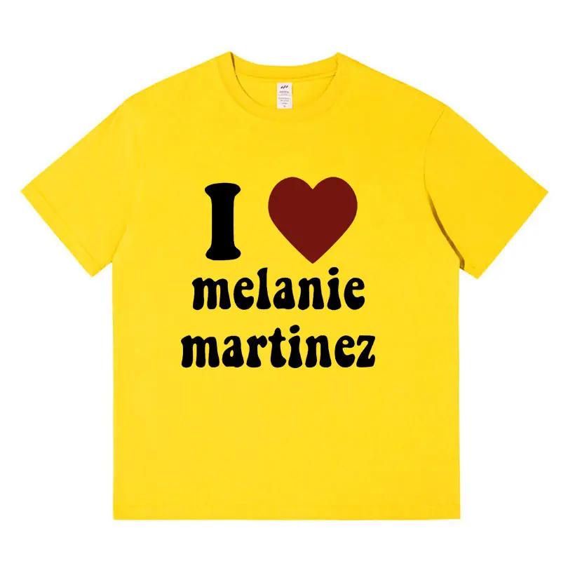 

Я люблю футболку Melanie Martinez Мужская мода Повседневная футболка с коротким рукавом Харадзюку Винтажная футболка из 100% хлопка Уличная одежда 3XL