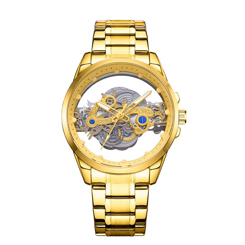 

BK139 Double-sided Hollow Steel Strip Man watch Casual Fashion Calendar Waterproof Quartz Watch watches for man