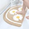 Cartoon Daisy Flocking Floor Mat Household Bathroom Door Carpet Bathroom Non-slip Mat Absorbent Foot Mat