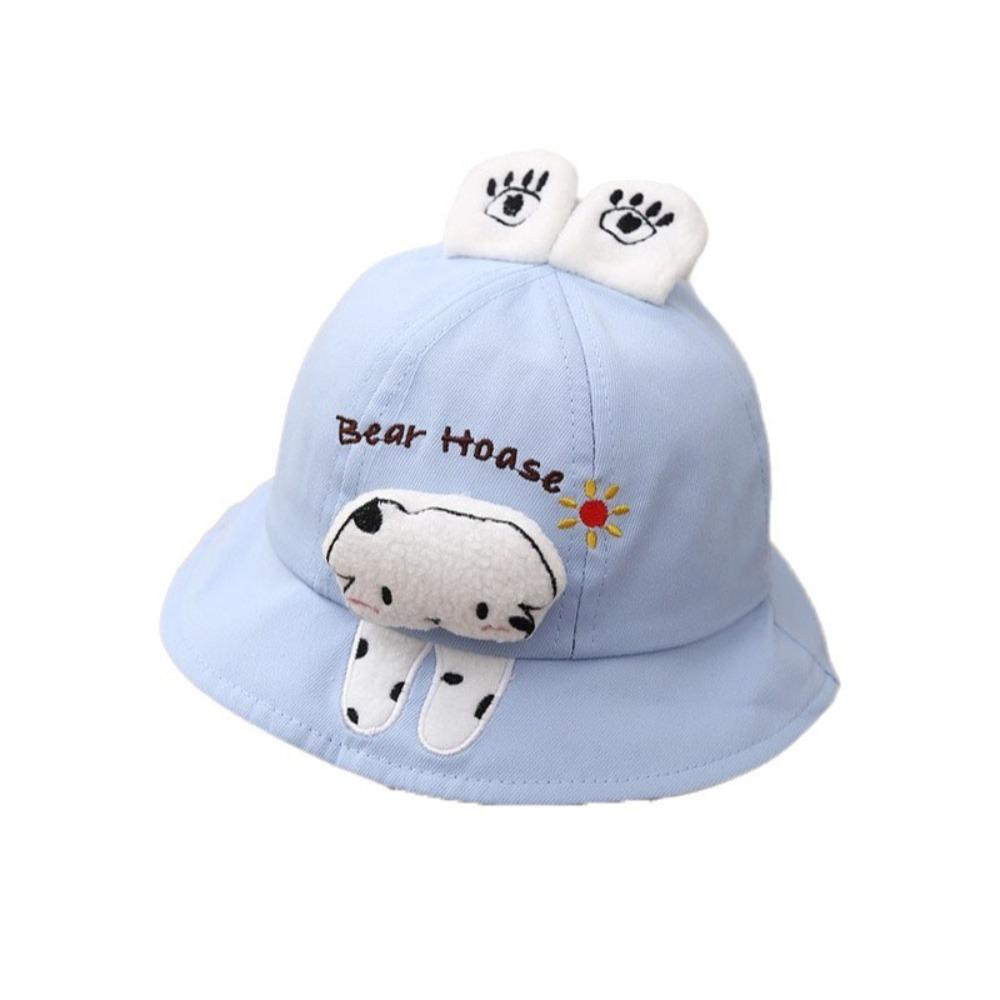 

Korean Style Children Sun Hat UV Protection Fisherman Hat Cartoon Baby Bucket Hat Kids Wear синій
