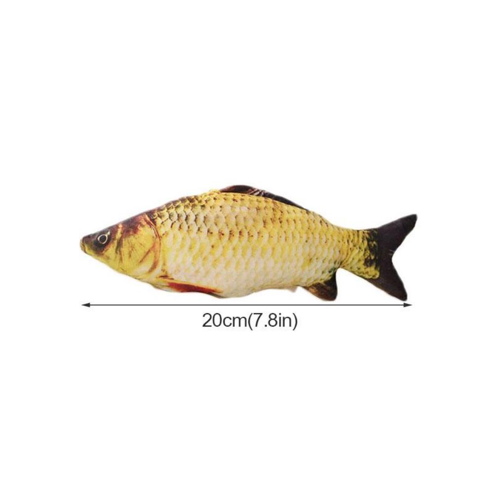 A 20cm Long Plush Soft Toy In the Shape of a Fun Simulated Fish, with a Soft Filling, Is a Cute Cat Toy That Can Be Used for Home Decoration.