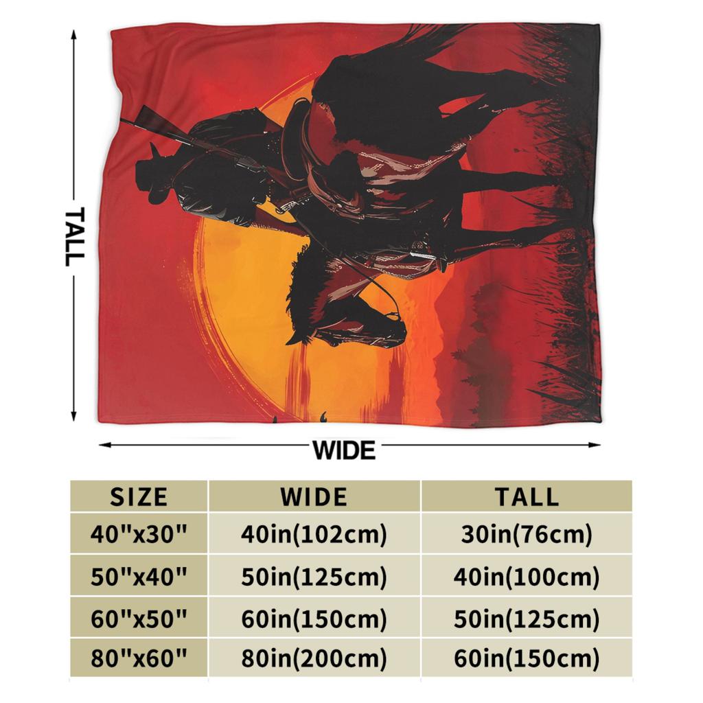 Warm Soft Blanket Travel Office Arthur Morgan  RDR 2 West Cowboy Vintage Bedding Throws  Flannel Bedspread For Sofa Bed Cover