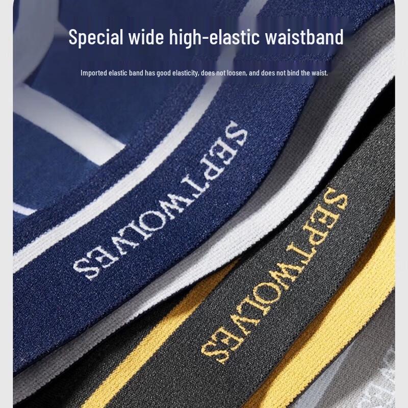 Septwolves Men's Cotton Antibacterial Breathable Briefs