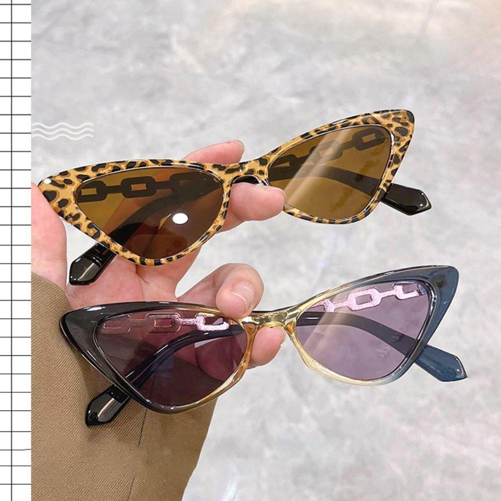 Vintage Retro Small Frame Cat Eye Sunglasses Stylish Vintage Punk Sun Eyeglasses Beach Travel Triangle Streetwear Glasses for Women  Men