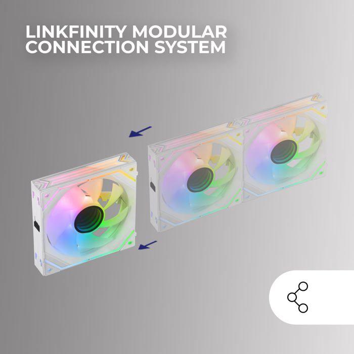 Kit de ventilateurs - mf-linkfinitykit - 120mm - pwm - argb - télécommande