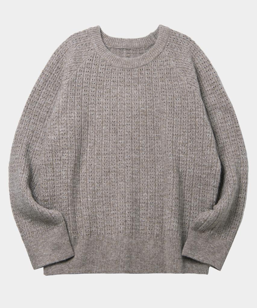 BLACK MOMENT Minimal Round Blend Pullover Knit T-Shirt [Black]