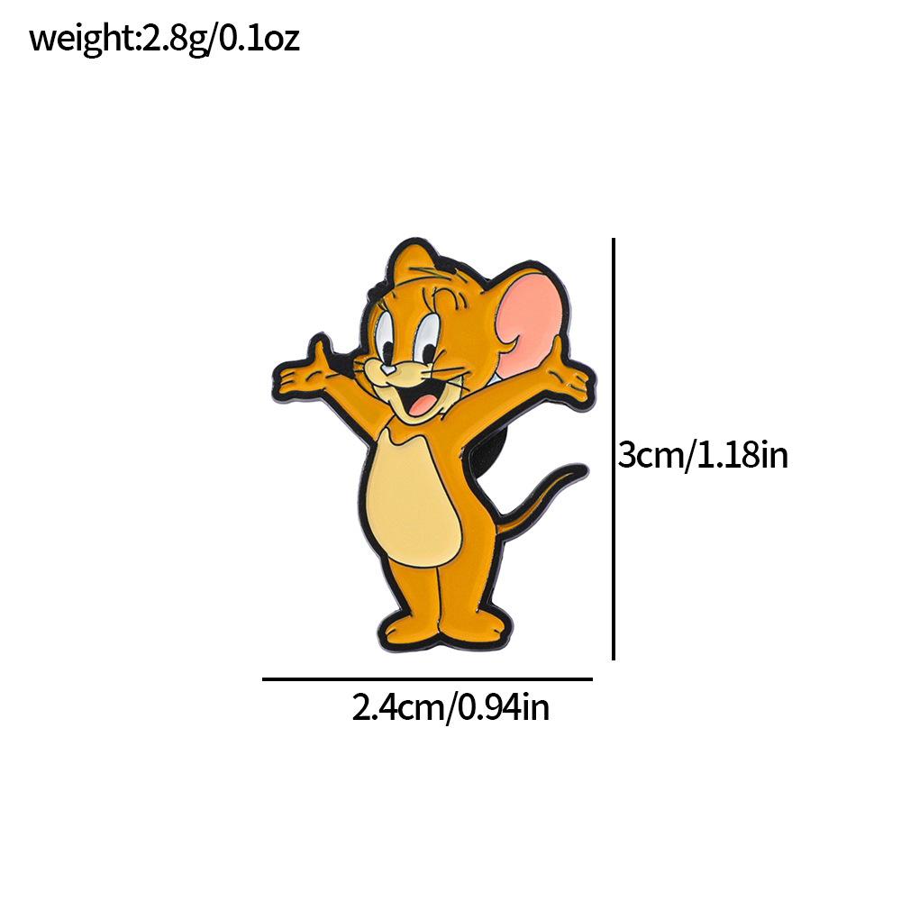 Милая креативная металлическая значок кошка и мышь том кот джерри мышь сплав брошь аксессуар булавки украшение