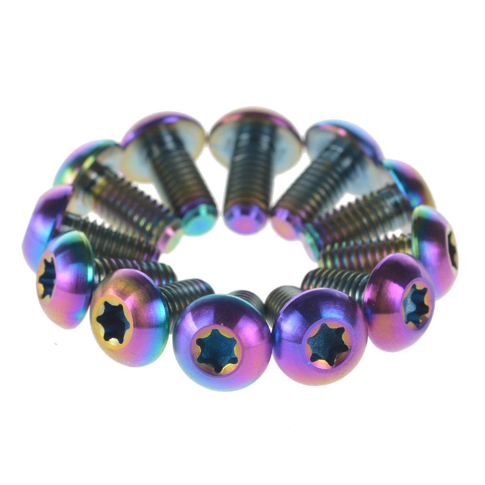 

Dingtai 12 шт. Титановые болты Torx M5x10 мм Велосипед Велосипед Ротор дискового тормоза (радуга) [Использовал]
