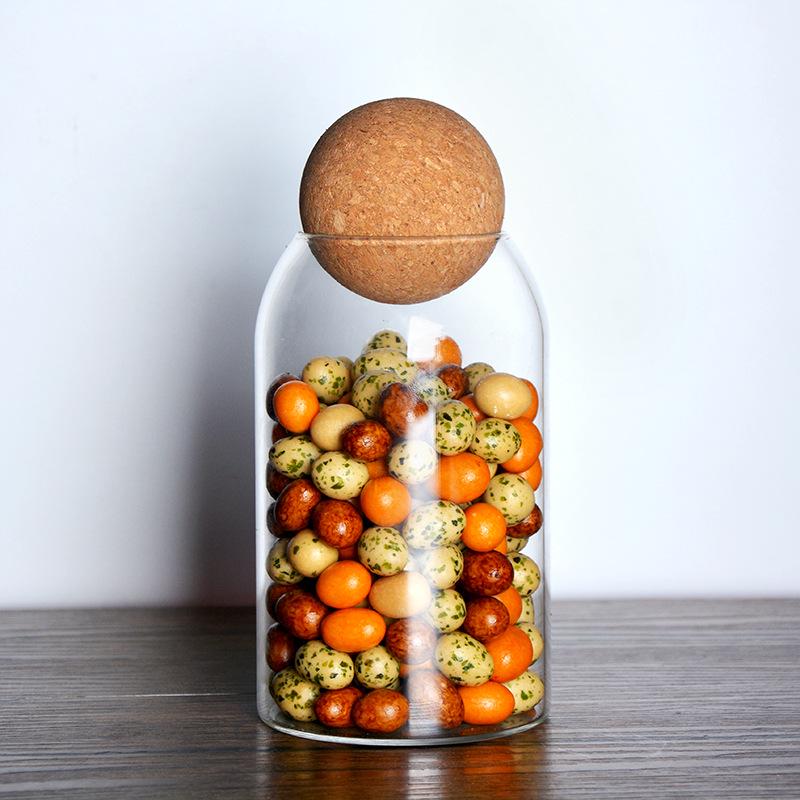 Nordic Transparent Glass Storage Jar - Creative Home & Office Decor for Desk or Wine Cabinet