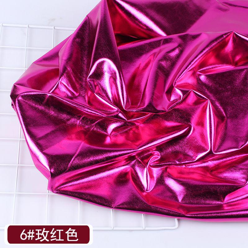 Elastic Golden Reflective Fabric By The Meter for Stage Clothes Hats Decoration Sewing Plain Bronzing Cloth Smooth Skin-friendly