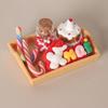 8Pcs Cute Mini Christmas Gingerbread Man Resin Ornament Set Desktop Decor for DIY Winter Holiday Home Cafe Decoration