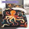 Vintage Octopus Pattern Bedding Quilt Set  Home Decoration  Gift (1 * duvet cover + 2 * pillowcase  without core)