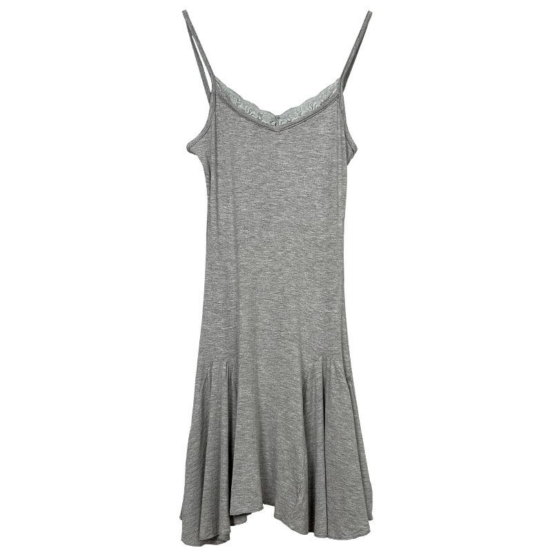 South Korean Dongdaemun Sexy Lace Spliced Pleated Waist Dress