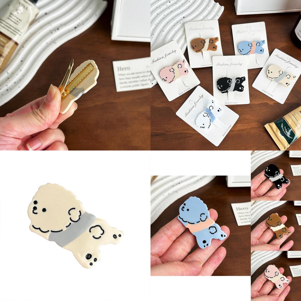 Adorable Dog Themed Cute Doodle Hair Claw Clip For Women Fashion Accessory Collection
