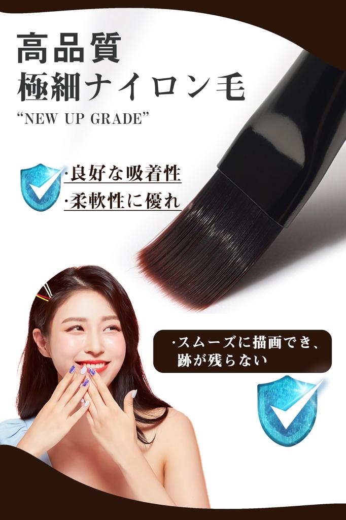 Justit Gel Nail Brush Set with Cap Wooden Gel Nail Brush Set Professional Premium Salon (Premium Handle) - (Beginner, 10-Piece Set, Experience)