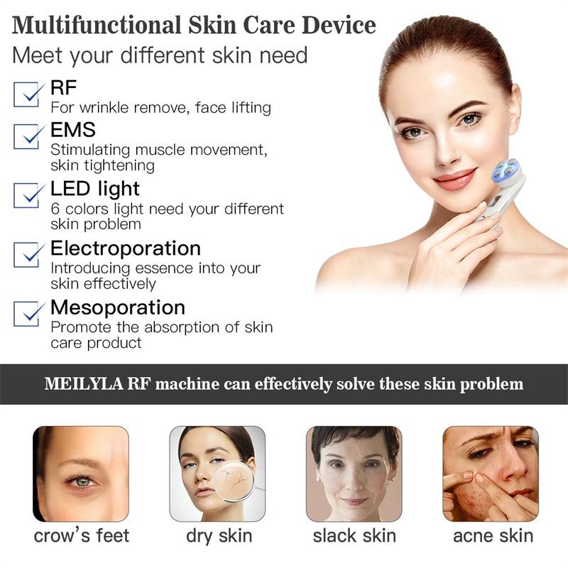 KinseiBeauty EMS LED fotonový masážní přístroj Mezoterapie Elektroporace RF radiofrekvenční přístroj pro péči o pleť obličeje Face Lift Tighten Beauty Machine