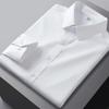 Camicia da uomo a maniche lunghe a tinta unita casual alla moda che non necessita di stiratura e resistente alle rughe, top business