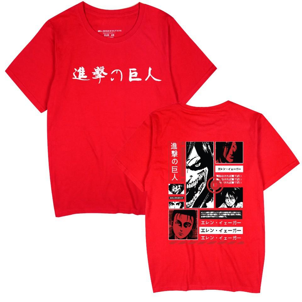 Casual Japanese Anime Attack On Titan Patterned Printed Men's T-shirt, Pure Cotton Street Harajuku Summer Fashion T-shirt for Me