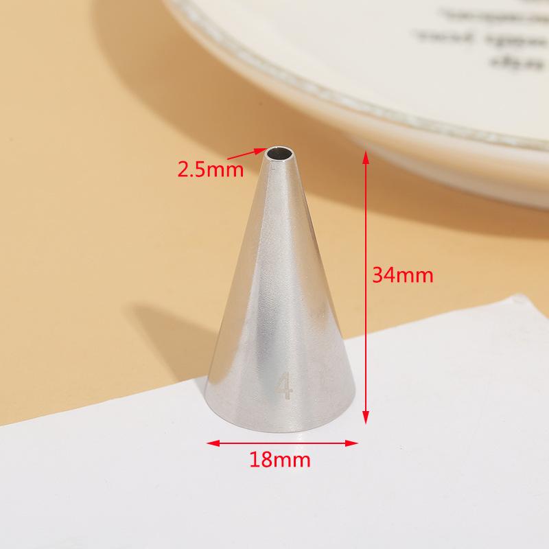 2PCS Small Round 304 Stainless Steel Piping Nozzles For Cake Decorating, DIY Baking Cream Writing Tools