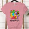 Teacher Autism Tshirt Floral Neurodiversity Celebrate The Spectrum Graphic T Shirts Clothing Autism Awareness Shirt for Women