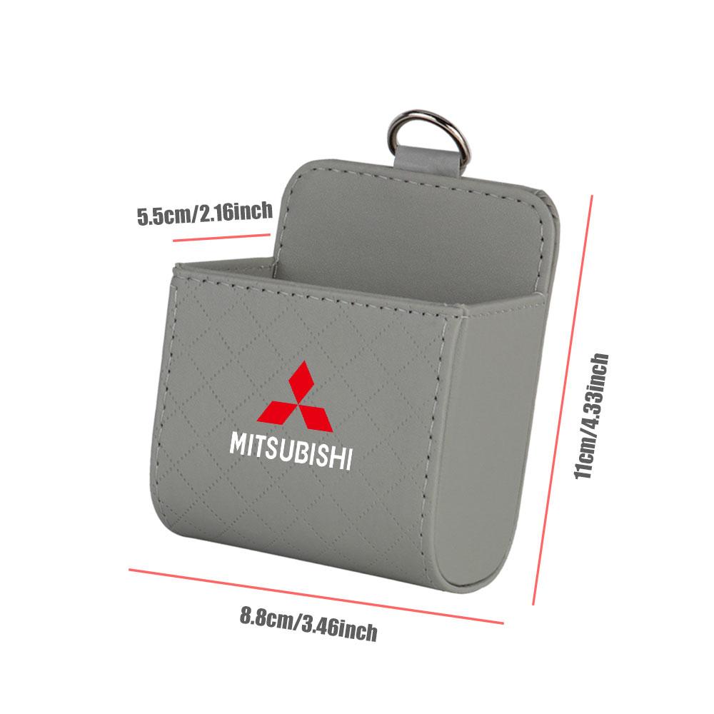 Car Storage Bag Air Vent Dashboard Tidy Hanging Leather Organizer Box accessories For Mitsubishi Asx Outlander Eclipse Xpander