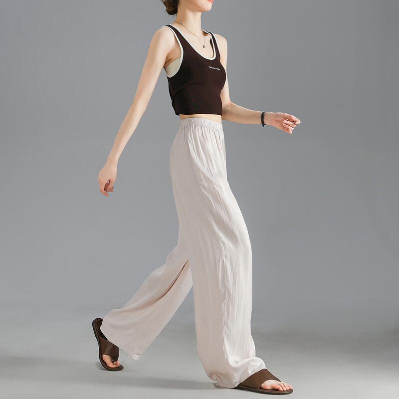 Demana Women's Summer Slimming High-Waist Pleated Wide-Leg Trousers