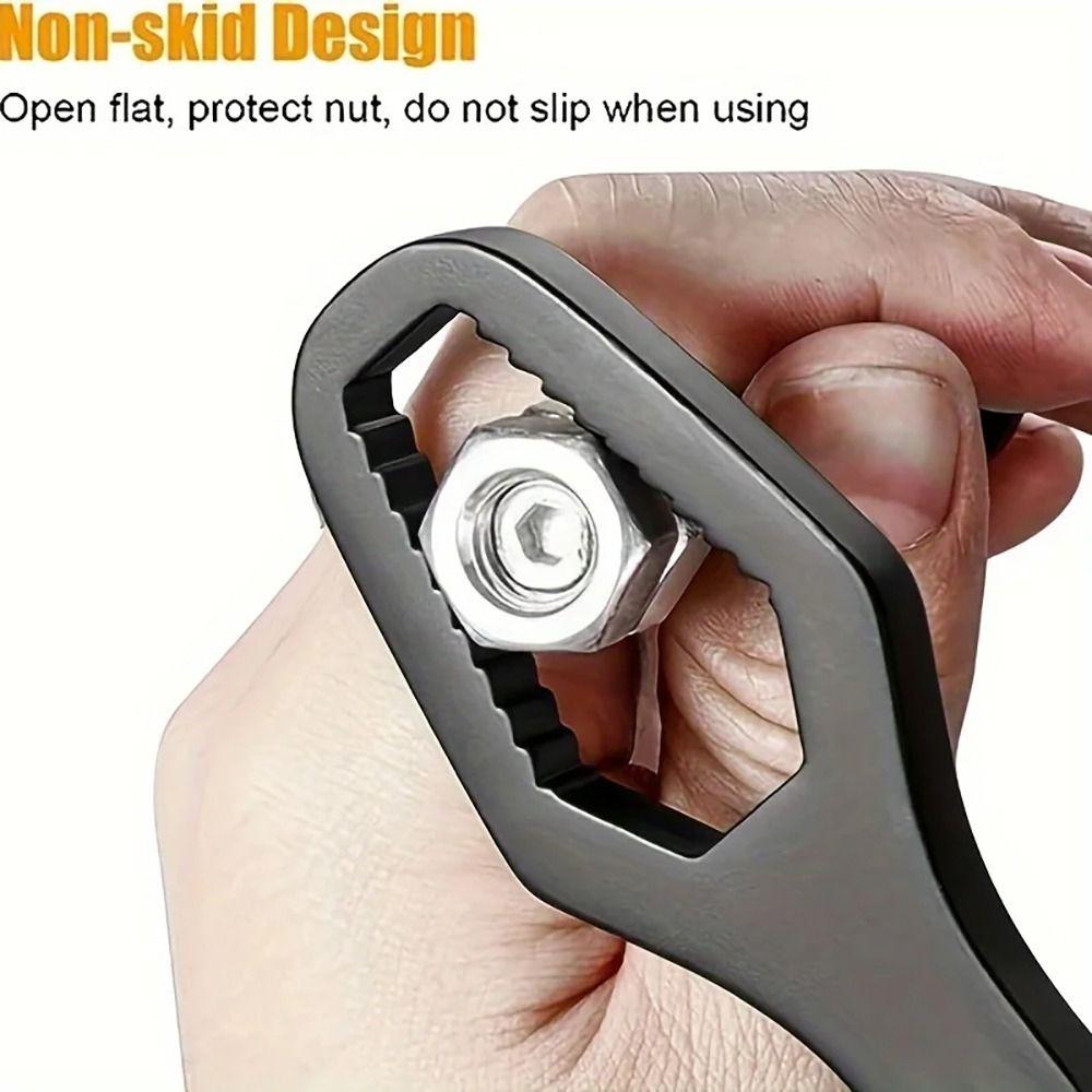1Pcs Adjustable Double-Head Wrench Thickened Self-tightening Torx Spanner Bicycle Car