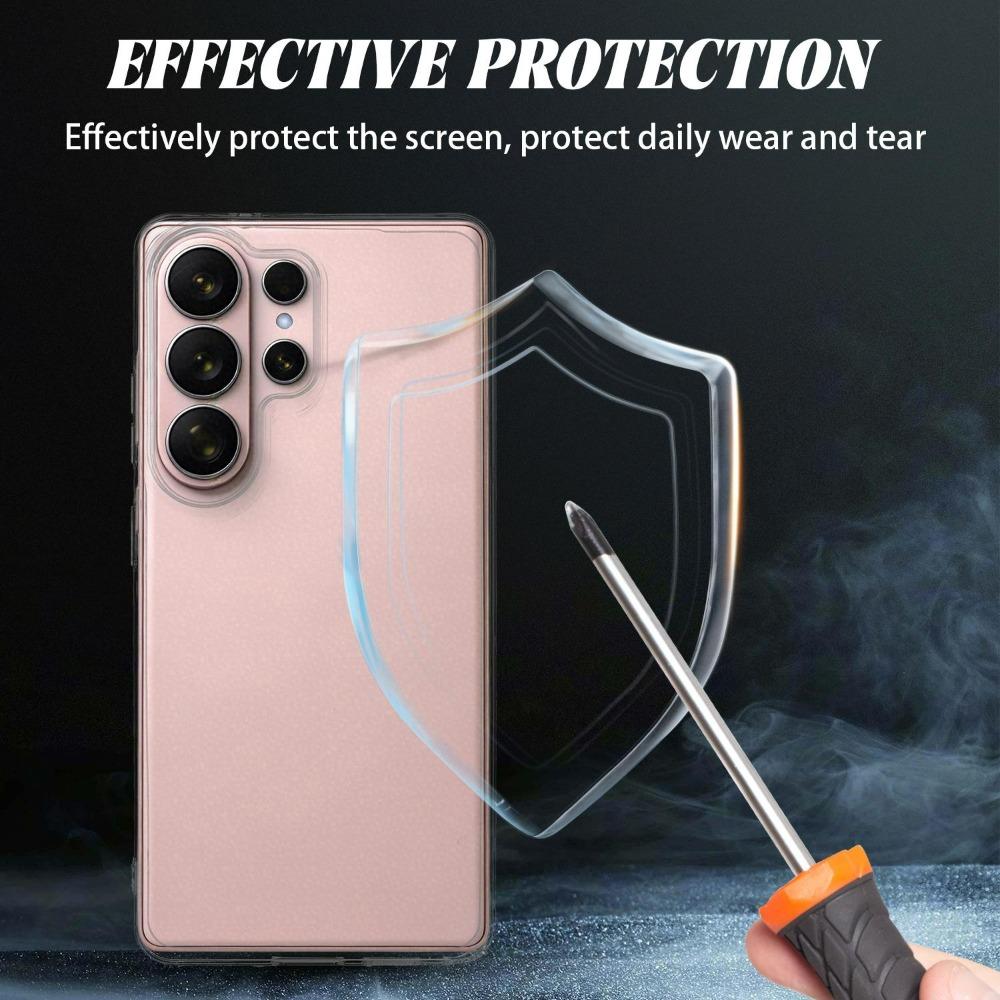 Soft Transparent Phone Back Cover for Samsung Galaxy S26 S26Plus S26Ultra Shockproof Protection Clear TPU Case for Galaxy S26
