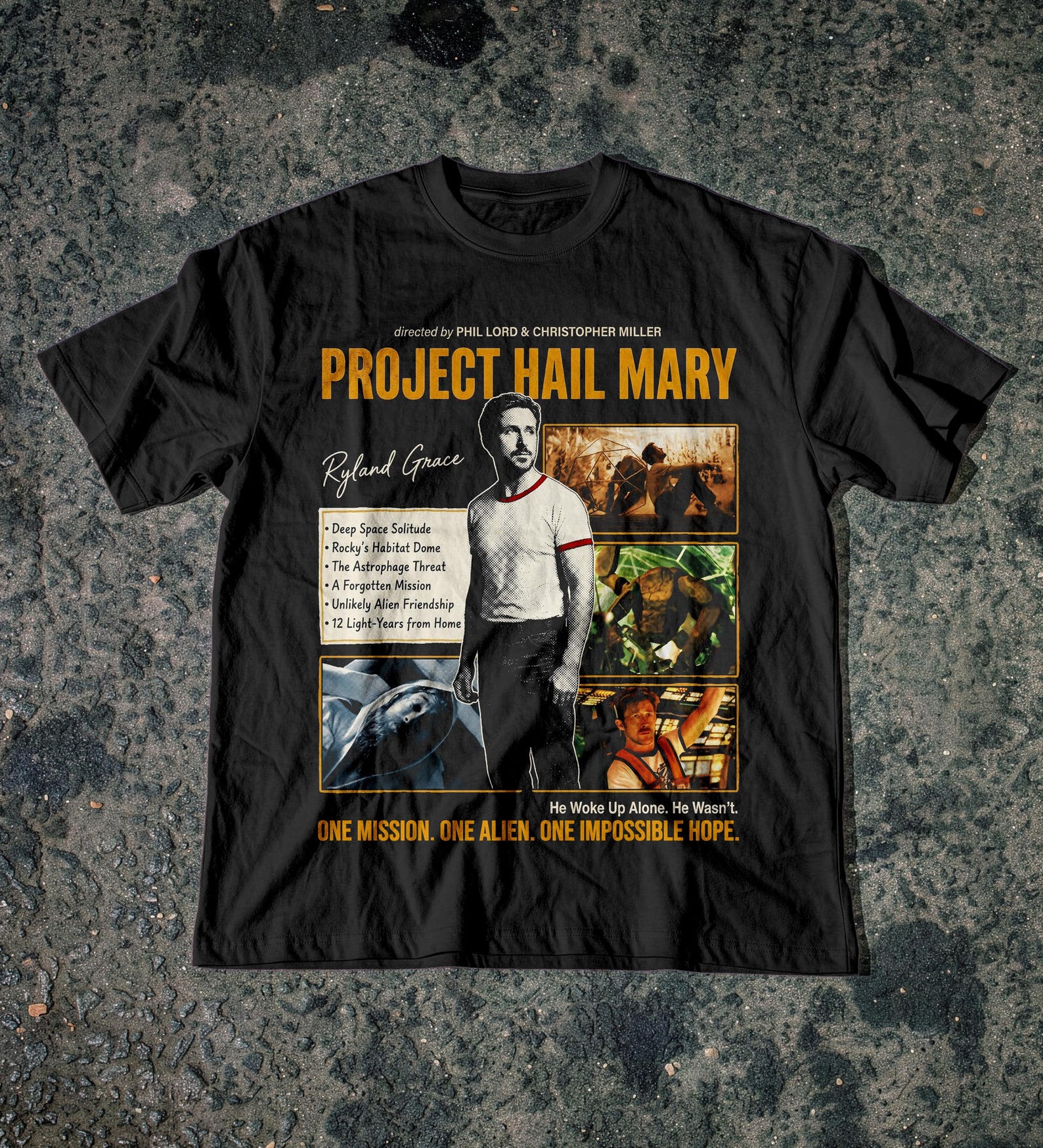 Project Hail Mary Shirt, Ryland Grace Graphic Tee | Sci Fi Film Fan Apparel S