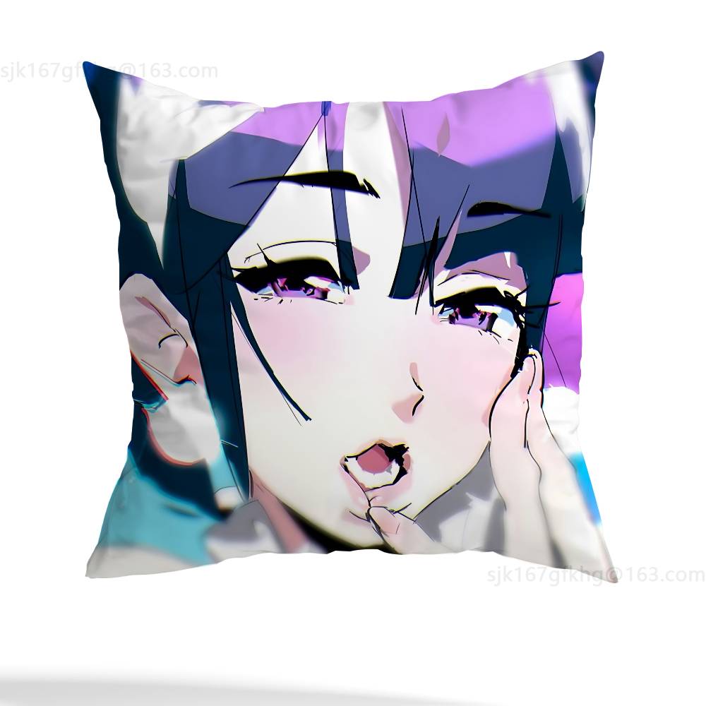 Cartoon Cute Girl Sua pillowcase casual style decoration, suitable for home decoration (excluding pillow core)