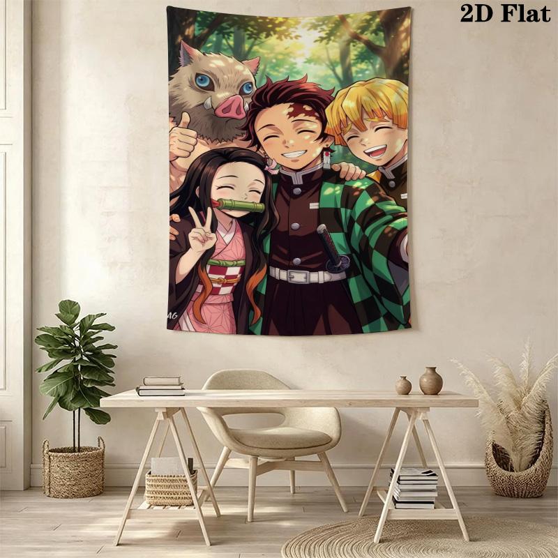 Demon Slayer Entertainment District Arc Tapestry Background Cloth Fashion Print Atmospheric Background Cloth Wall Covering Decoration