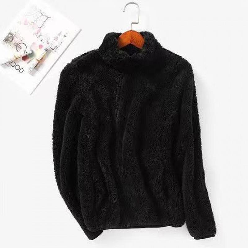 Autumn and Winter Coral Velvet Jacket for Women, Flannel Double-sided Fleece Jacket for Women, Warm and Thickened Jacket, Double-sided Fleece Lining
