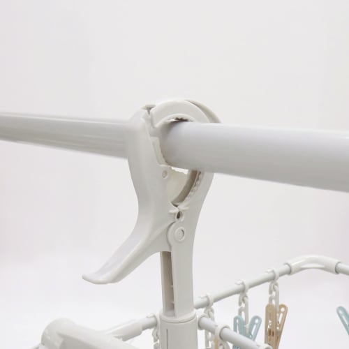 Towa Sangyo Laundry Drying Hanger, Aluminum, 40 Pinch, White, Muted Color, Latte, Cute, Interchangeable Pinch, Portable Pinch, Rust Resistant, Lightwe