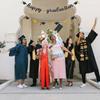 Happy Graduation Glitter Banner Graduation Congratulations Party Decorations Black Gold