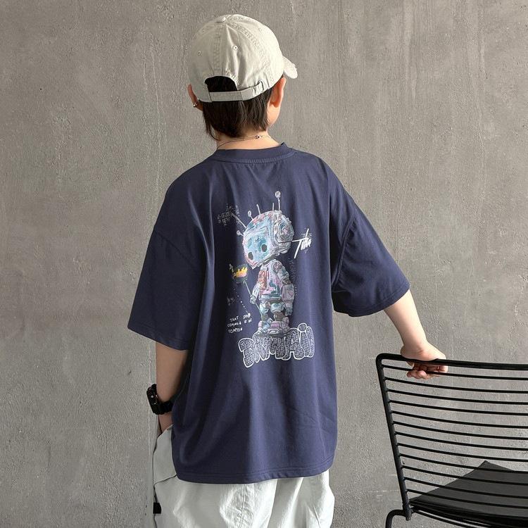 Trendy Boys' Summer Two-Piece Set: Short Sleeve T-Shirt & Casual Sports Shorts