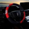 Car Steering Wheel Cover D-Shaped Handlebar Cover Summer Breathable Non-Slip Sweat-Absorbent Linen All-Season Universal Cartoon Cute for Women