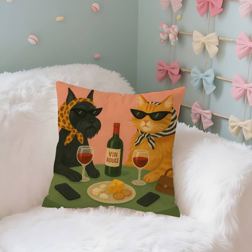 Henri Matisse Cat Pillow Case Throw Pillow Cover Nordic Vintage Style Cushion Covers Home Living Room Sofa Couch Seat